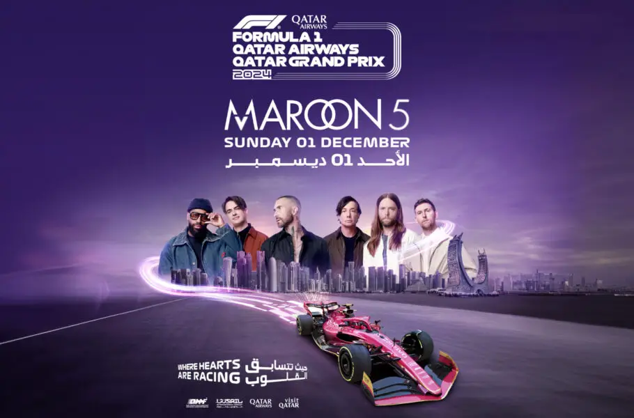 Qatar Airways Grand Prix 2024 Maroon 5 Live in Concert December 1st