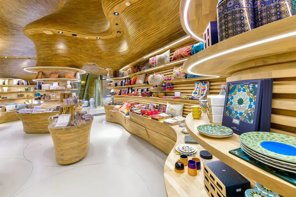 Gift shop at visitor center hamad port