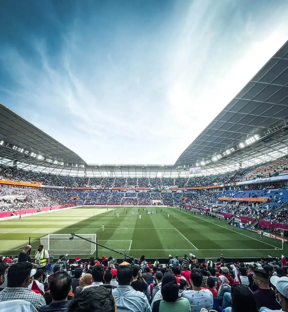 Inside View of the Stadium During the Football Match