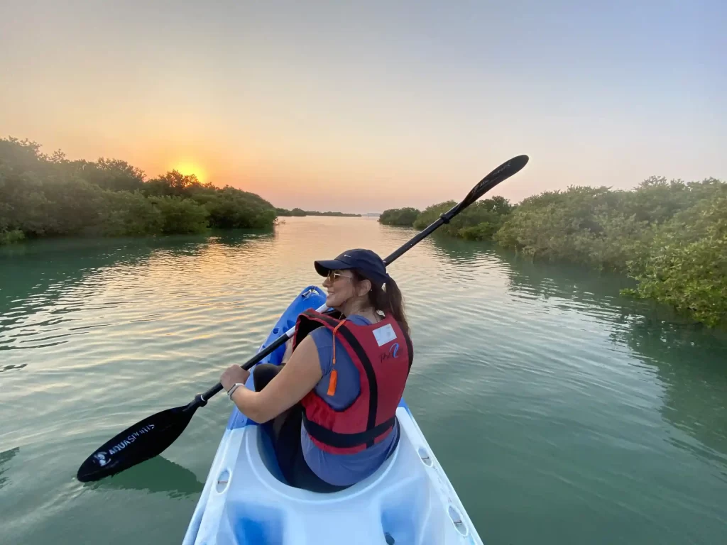 Kayaking through mangrove forests of Purple Island